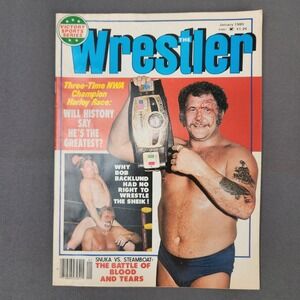 The Wrestler Magazine January‎ 1980 Harley Race Snuka vs Steamboat